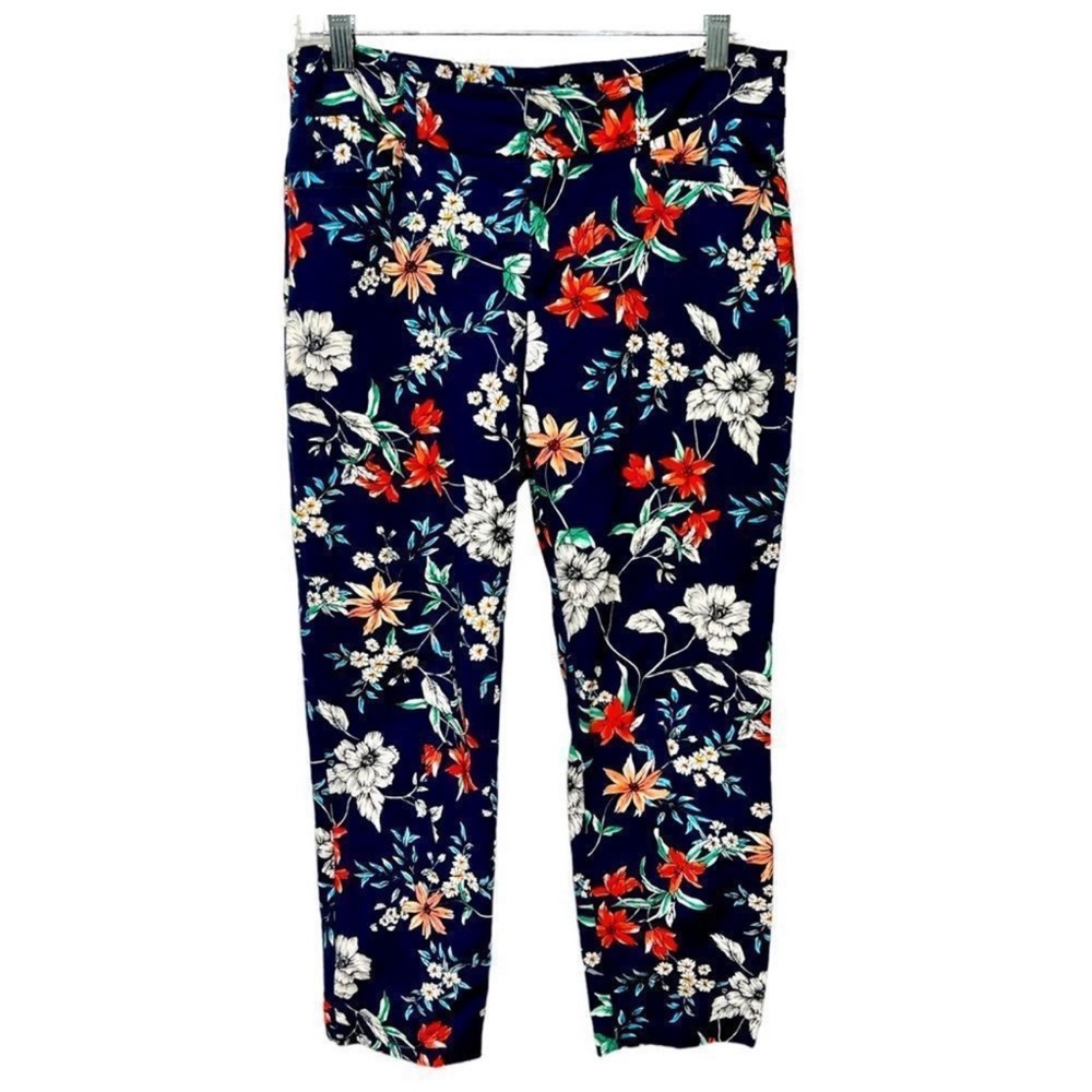 Roz & Ali Ankle Pants Navy Floral